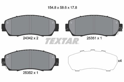 TEXTAR 2434201 TRINKELĖS STABDŽIŲ 