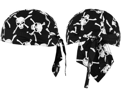 CHUSTA BANDANA BANDAMA CZASZKI SKULLS CZARNA