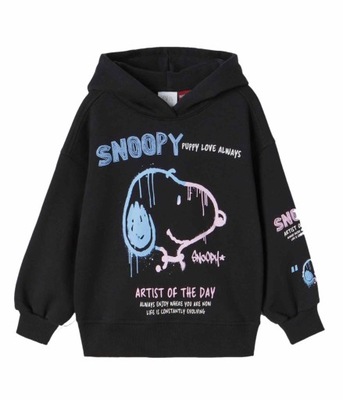 ZARA bluza z kapturem graffiti Snoopy 122