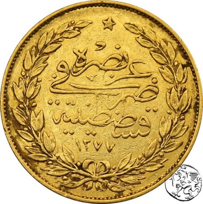 Turcja, Imperium Osmańskie, 100 kurus, 1277 (1861)