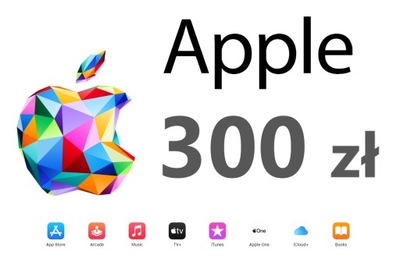 Karta podarunkowa Apple 300 zł Store iTunes iPhone