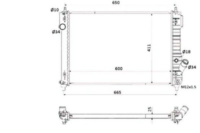 Nrf радиатор wody chevrolet aveo хэтчбек 1.4 t фото №1