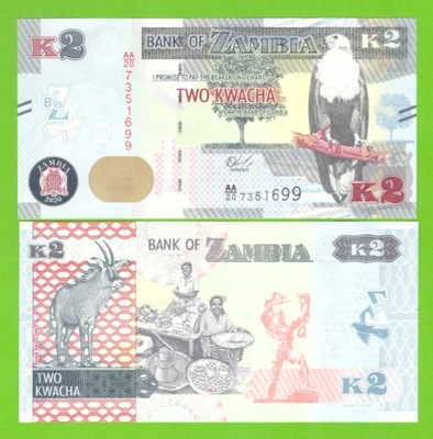 ZAMBIA 2 KWACHA 2020 P-56 UNC