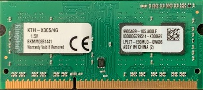 Pamięć RAM KINGSTON 4GB DDR3 1333MHZ X3CS/4G 956