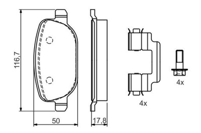 BOSCH 0 986 424 775 КОЛОДКИ ГАЛЬМІВНІ