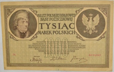 18.aj.II RP, 1 000 Marek Pol.1919 IA, rzadki,St.3+