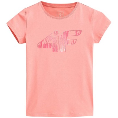 Koszulka dla dziewczynki 4F jasny róż HJZ21 JTSD00
