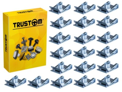 20x клипса пластина монтажная m6 citroen fiat ford фото №1