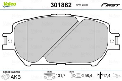 VALEO 301862 VALEO TRINKELĖS HAM. FIRST 