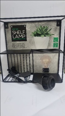 Metalowa lampa z półkami metal shelf lamp 30x30x10