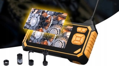 ENDOSKOP KAMERA INSPEKCYJNA ENDOSKOPOWA Z EKRANEM 4,3" 5M 8x LED FULL HD