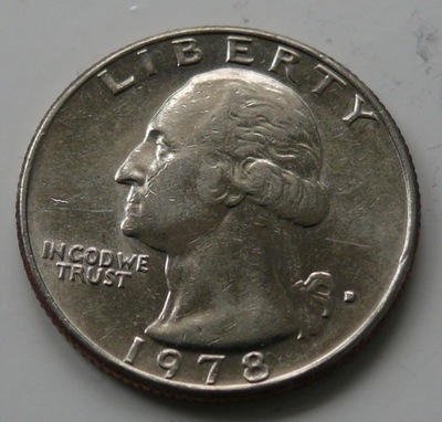 USA - 25 CENTÓW QUARTER DOLLAR LIBERTY 1978 r. D