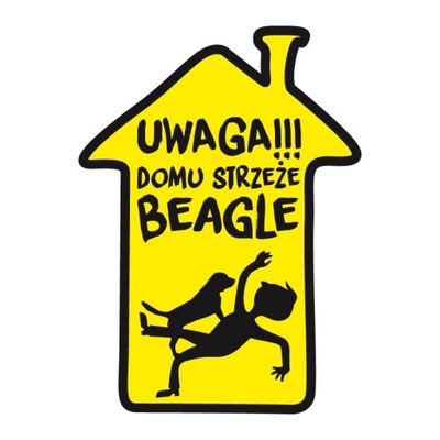 Tabliczka Uwaga Pies - Beagle od Pupilu