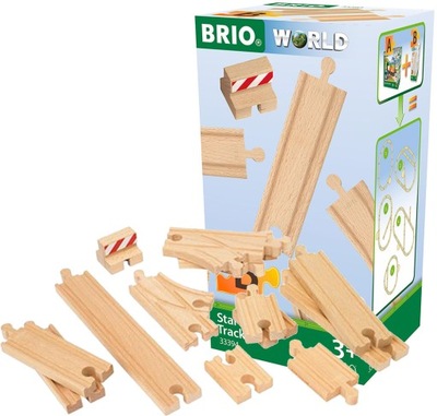 BRIO ZESTAW STARTOWY TORÓW KOLEJKA DREWNIANA TORY 33394