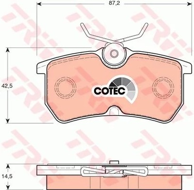 КОЛОДКИ HAM. FOCUS ЗАДНИЙ GDB1354