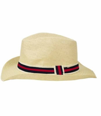 Stylowy męski kapelusz słomkowy country 59 cm