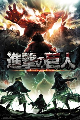 Plakat filmowy, książkowy, komiksowy Attack on Titan 61 x 91,5 cm