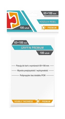 Koszulki na KartyRebel 65x100 Griffin Premium 100
