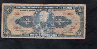 BANKNOT BRAZYLIA -- 2 CRUZEIROS -- 1954-1958 rok