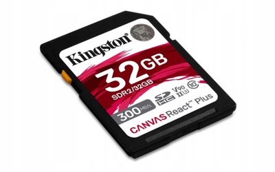 Karta pamięci SD Kingston Canvas React Plus 32 GB SDHC 300/260 UHS-II