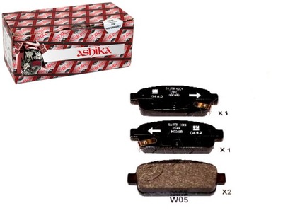 Набір - комплект гальмівних колодок гальмівних [ashika] фото №1