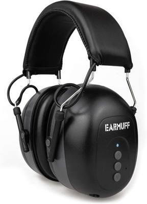 EARMUFF słuchawki ochronne z Bluetooth i AUX czarne