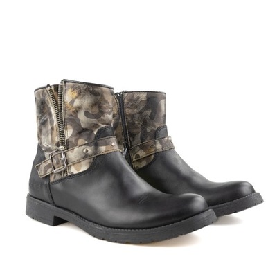 BUTY BOTKI KOZAKI DAMSKIE ZIMOWE HOLALA CZARNE 36