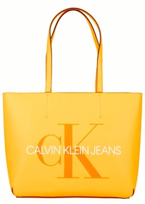 TORBA CALVIN KLEIN NEON SHOPPER POMARANCZ