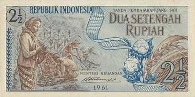 Indonezja - 2,5 Rupia - 1961 - P79 - St.1