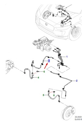 Jaguar i-pace x590 to правий brake шланг brake труба rhd t4k16686 original фото №1
