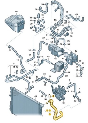 NUEVO ORIGINAL AUDI OE TUBULADURA LÍQUIDO REFRIGERANTE Z DE DESMONTAJE RÁPIDO 7L6122101L  