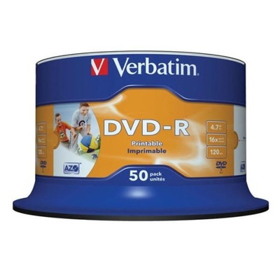 Płyty Verbatim DVD-R 4.7GB 16x 50szt. do nadruku