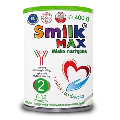 Smilk MAX 2 Mleko Następne dla Niemowląt 400g