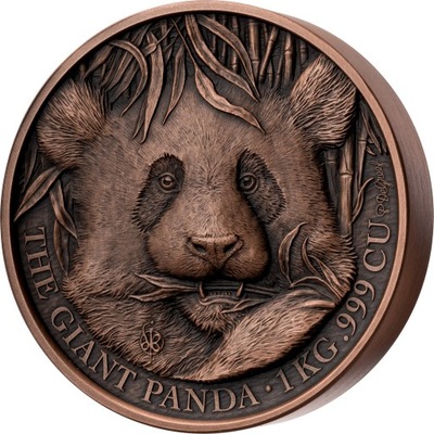 PANDA WIELKA 1 Kg BENIN 2023 Miedź 1 Kg BENIN