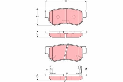 КОЛОДКИ ГАЛЬМІВНІ HYUNDAI ЗАД MATRIX/SANTA FE 1,5-2,0 CRDI 01-10 GDB3298