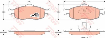 PADS BRAKE FRONT TRW GDB1107  