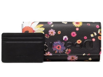 DESIGUAL portfel DAISY POP MARIONA + etui czerń