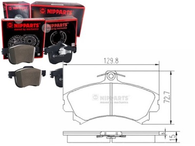 Nipparts гальмівні колодки гальмівні mitsubishi carisma da_ фото №1
