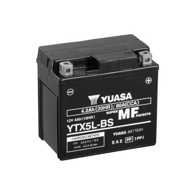 АКУМУЛЯТОР YUASA YTX5L-BS 12V/4AH 80A JAPAN СКУТЕР