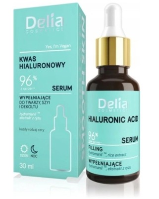 DELIA Serum Wypełniające do Twarzy Kwas Hialuronowy 96% 30 ml