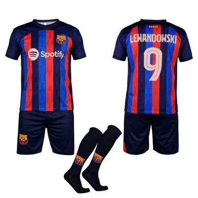 Komplet z getrami - LEWANDOWSKI BARCELONA - 158 cm