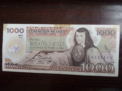 Banknot 1000 peso Meksyk