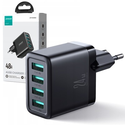 ŁADOWARKA SIECIOWA JOYROOM 4 x PORT USB-A 24W 4.8A NA 4 URZĄDZENIA