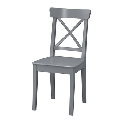 IKEA INGOLF krzesło drewniane SZARY