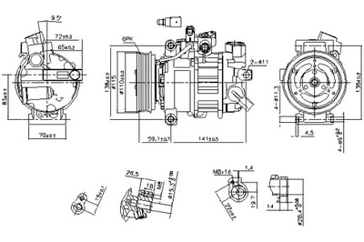 NISSENS COMPRESOR DE ACONDICIONADOR AUDI A4 ALLROAD B8 A4 B8 A5 Q5 2.0D  