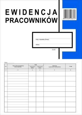 EWIDENCJA PRACOWNIKÓW