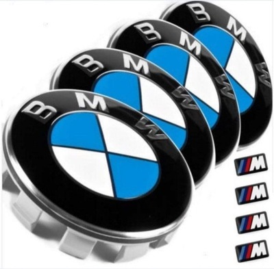 BMW CUP NUTS 68MM, STICKERS M POWER SET SET  