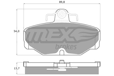 TOMEX BRAKES TRINKELĖS STABDŽIŲ FORD SIERRA SCORPIO GAL. 