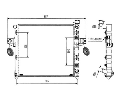 RADUADOR DE AGUA JEEP GRAND CHEROKEE 99-04 4.7  