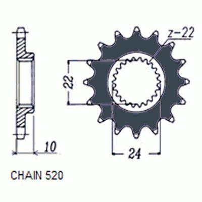 ZEBATKA NAPEDOWA SUNSTAR SUNF386-16